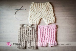 Pantaloncini a maglia con ferro circolare
