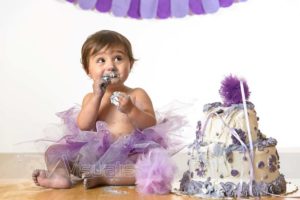 Sessione fotografica Smash the Cake di Viola, 1 anno.